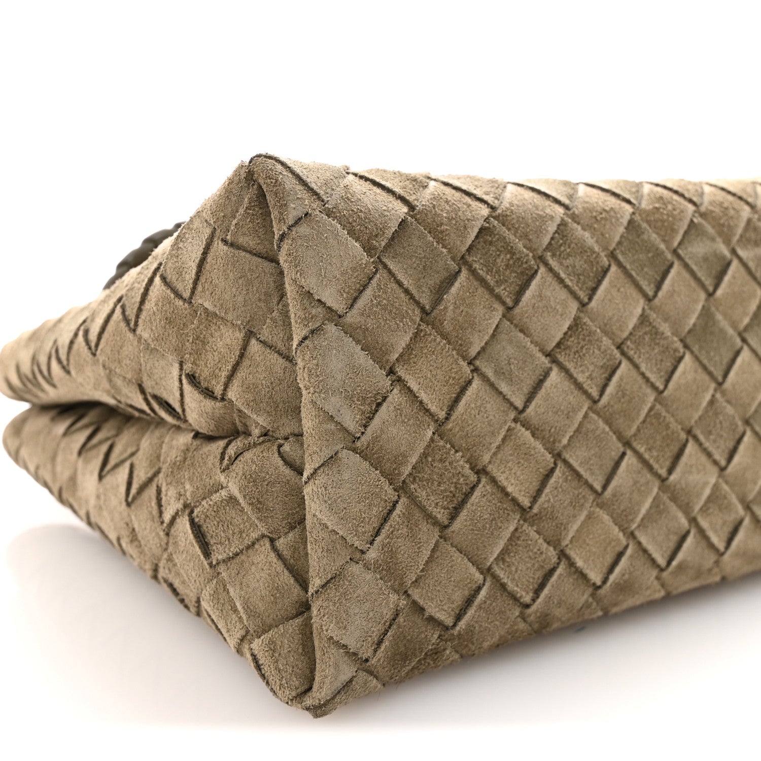 Bottega Veneta Suede Intrecciato Small Andiamo Shoulder Bag