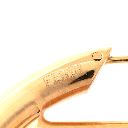 Fendi Metal FF Hoop Earrings Gold Silver 4 of 6