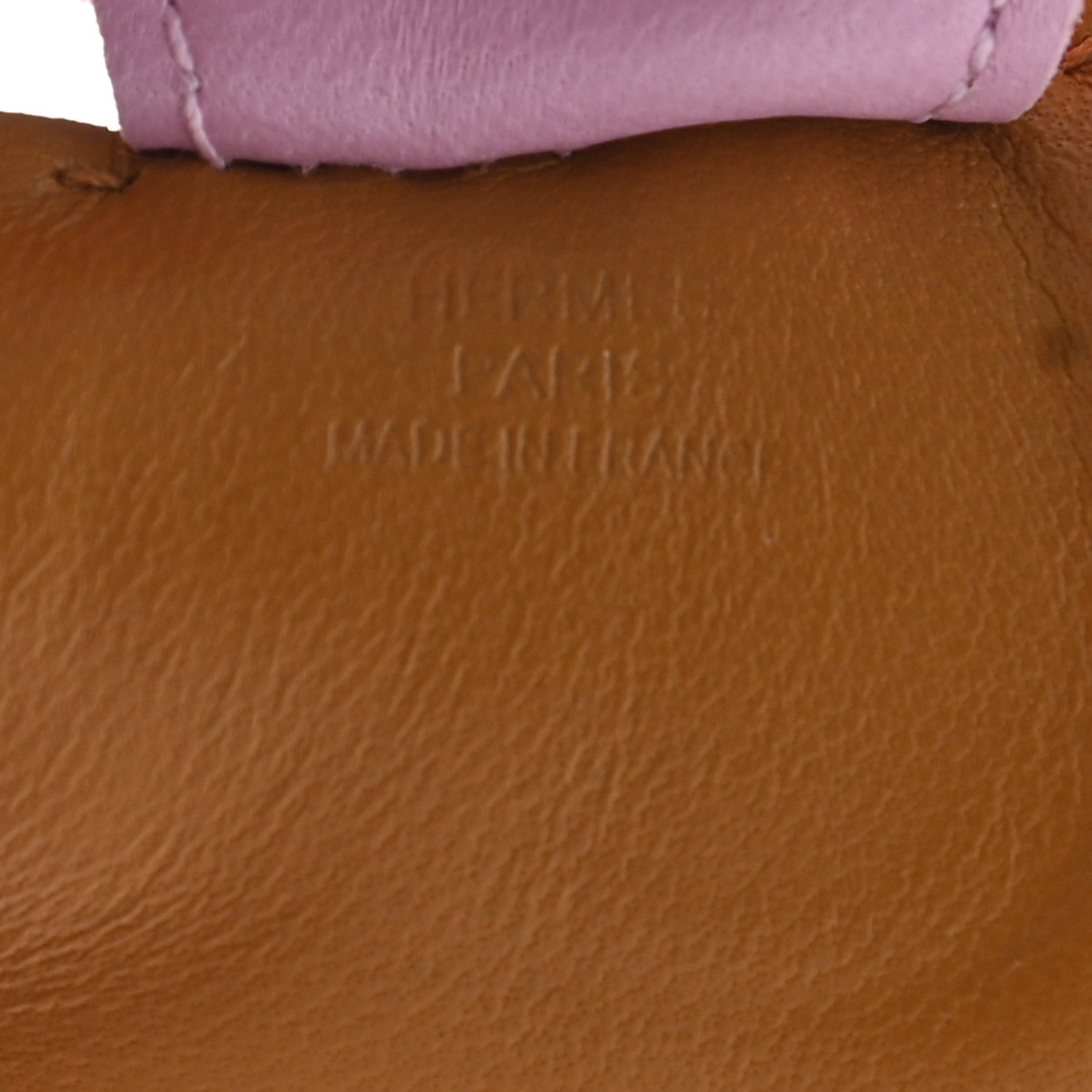 Hermes Milo Lambskin Grigri Rodeo Horse Bag Charm MM Sesame Mauve Sylvestre Craie 4 of 4