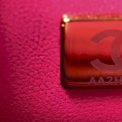 Chanel Lambskin Quilted Mini Crystal Top Handle Rectangular Flap Dark Pink 7 of 10