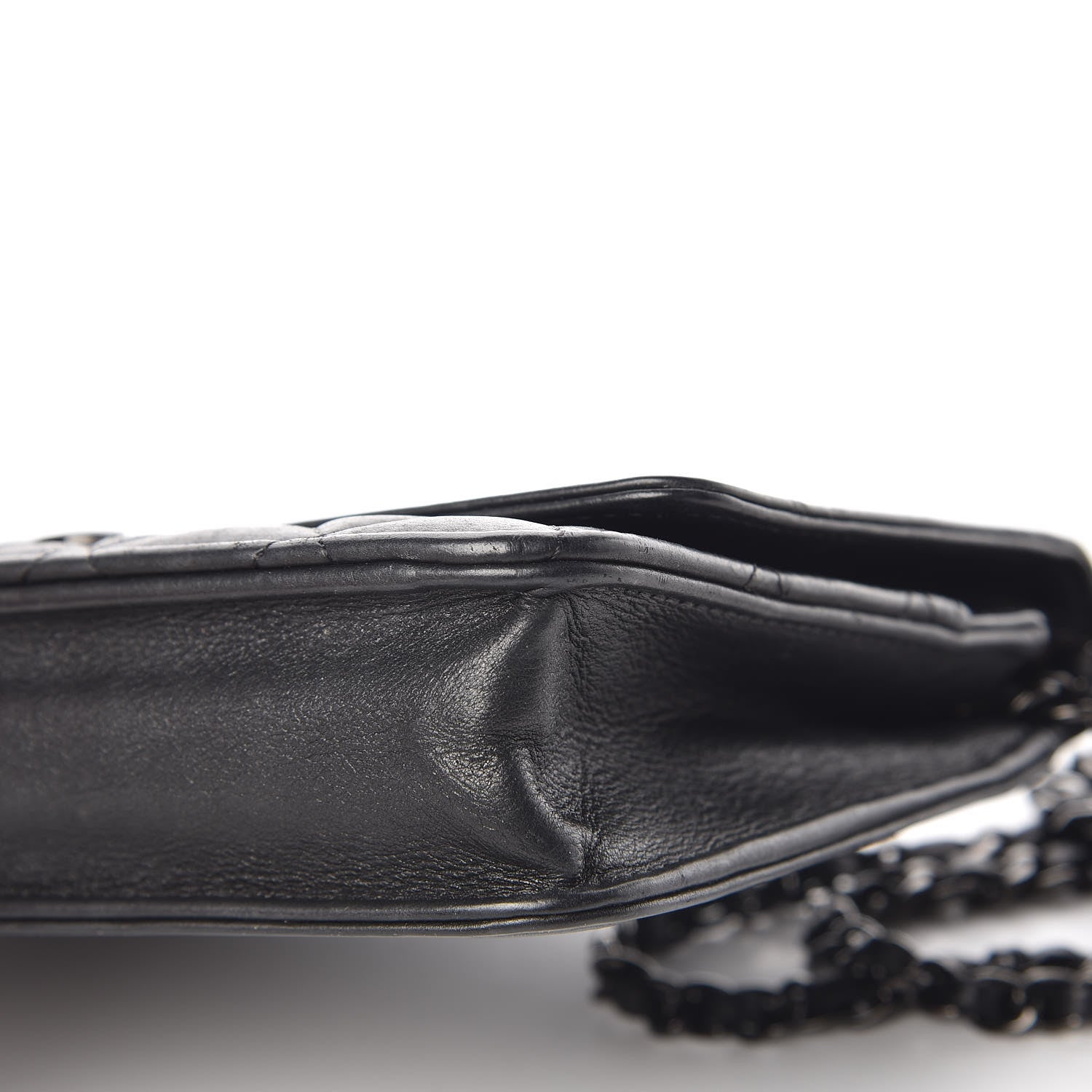 Chanel Lambskin Quilted Boy Wallet On Chain WOC Black 15 of 18