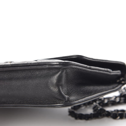 Chanel Lambskin Quilted Boy Wallet On Chain WOC Black 15 of 18