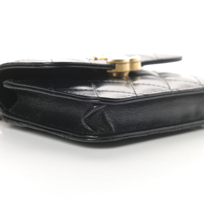 Chanel Calfskin Quilted Perfect Fit Coin Purse With Chain Black 10 of 12