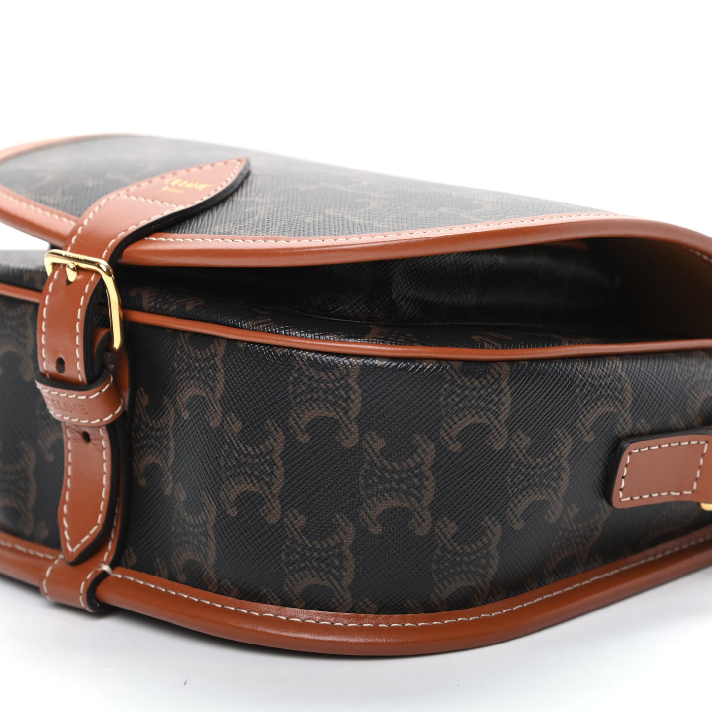 Triomphe Canvas Medium Folco Bag Tan