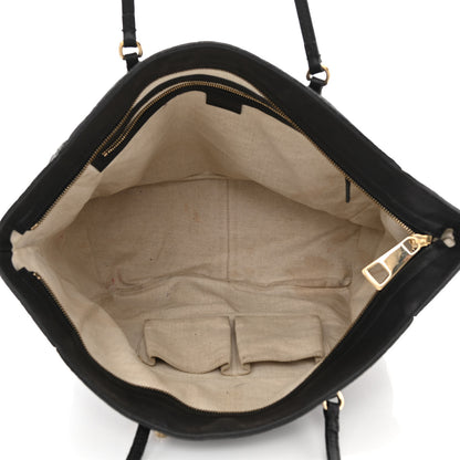 Gucci Guccissima Medium Bree Zippered Tote Black 5 of 16