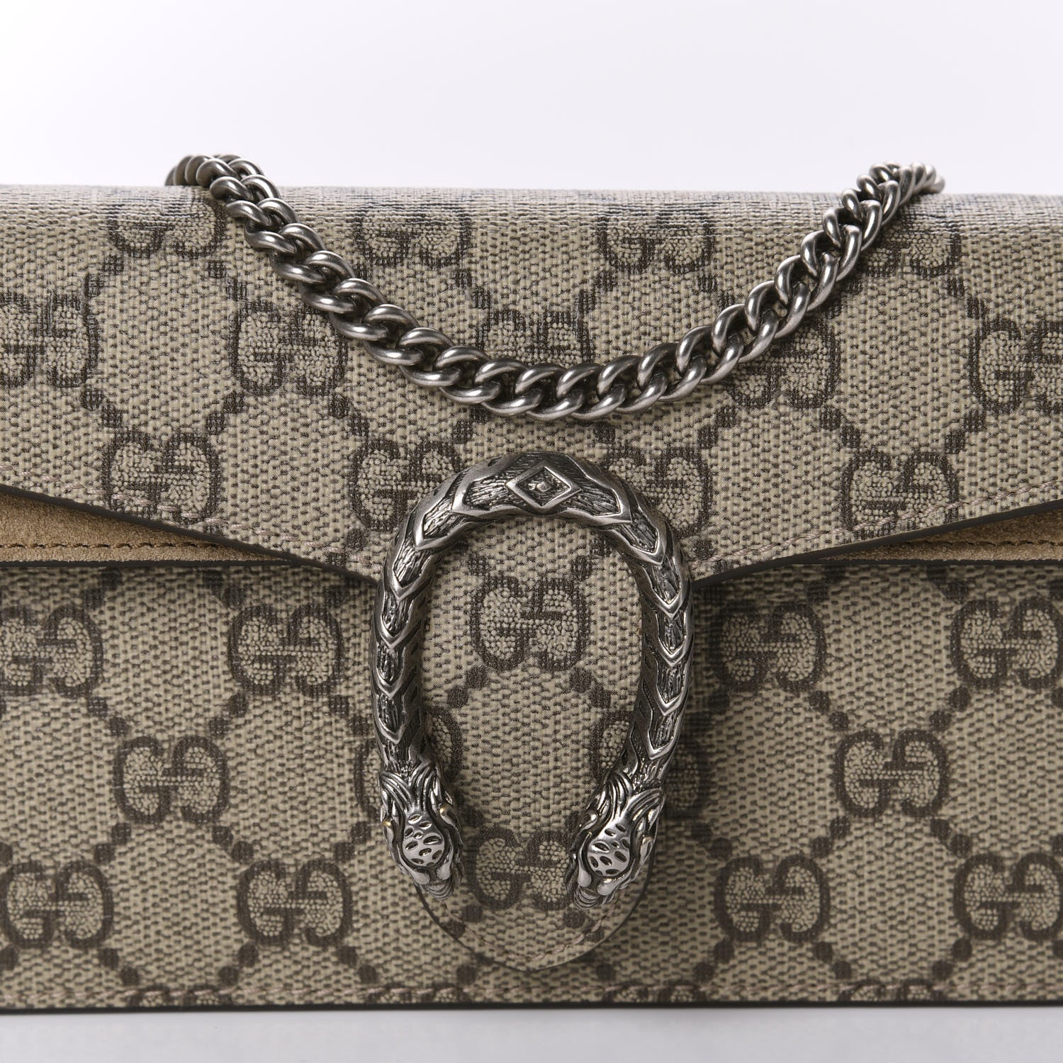 Gucci GG Supreme Monogram Super Mini Dionysus Shoulder Bag Taupe 9 of 10