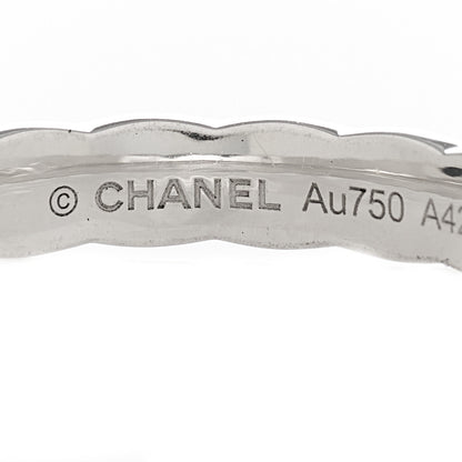 Chanel 18K White Gold Diamond Mini Coco Crush Ring 51 5.75 6 of 7