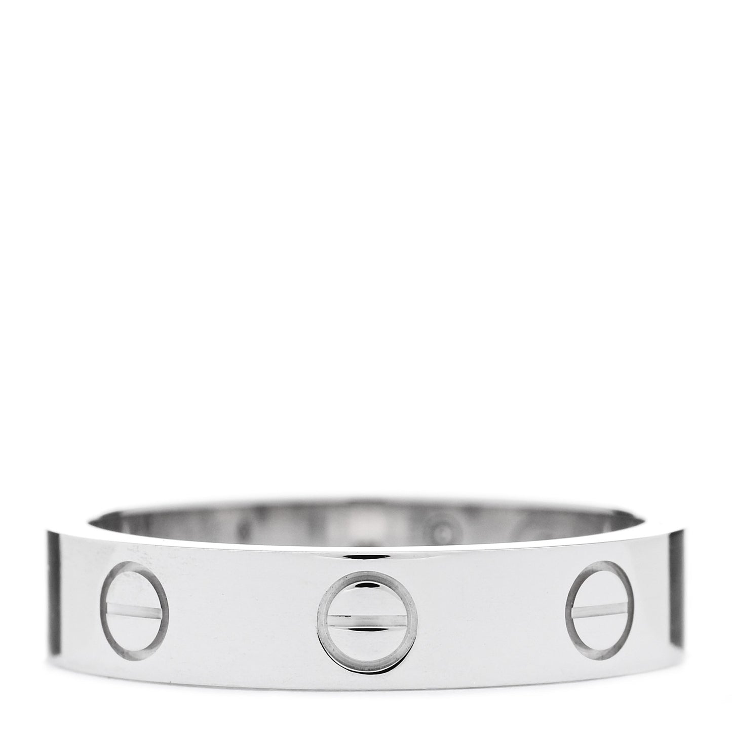 18K White Gold Diamond 4mm LOVE Wedding Band Ring 51 5.75