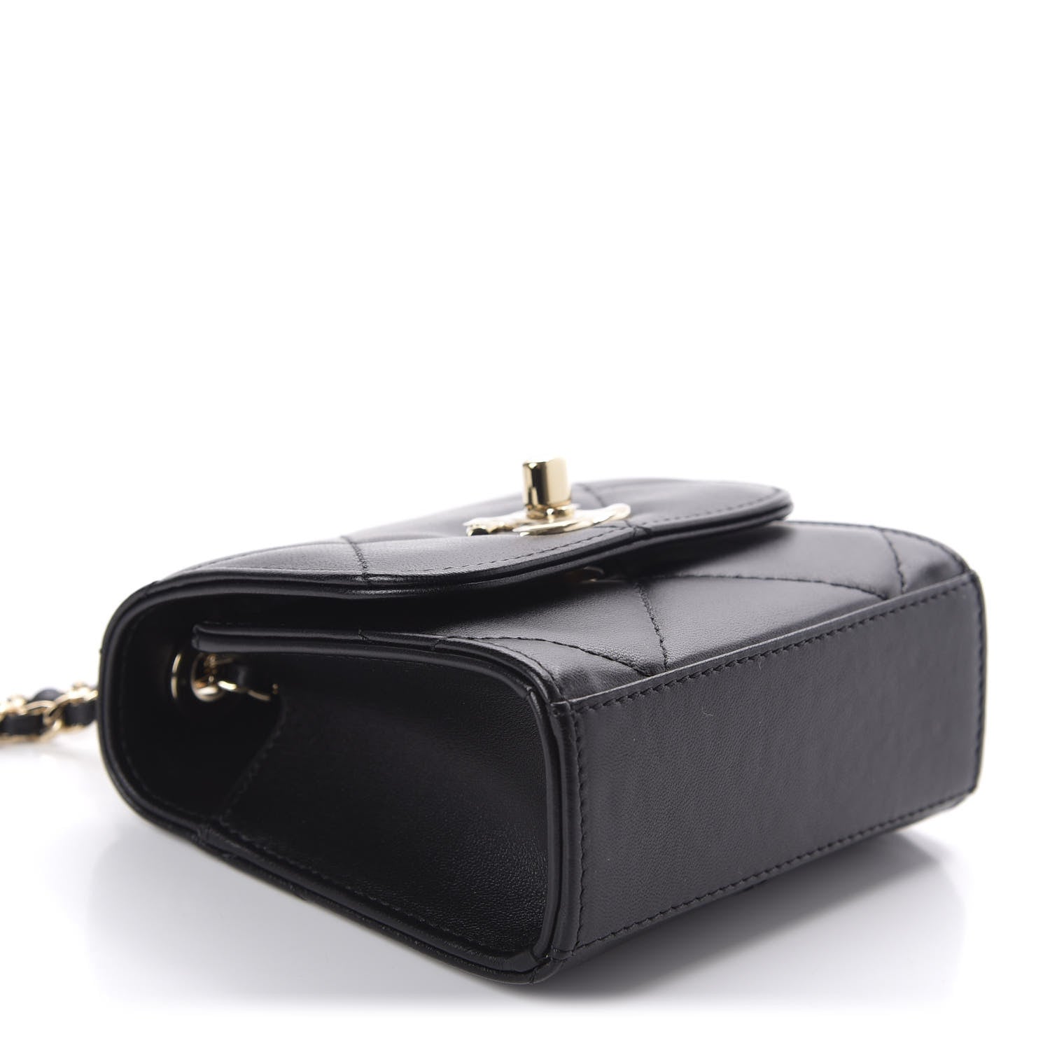 Chanel Lambskin Quilted Mini Trendy CC Chain Wallet Black 4 of 11
