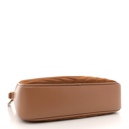 Saint Laurent Suede Matelasse Monogram Lou Camera Bag Cinnamon 4 of 10