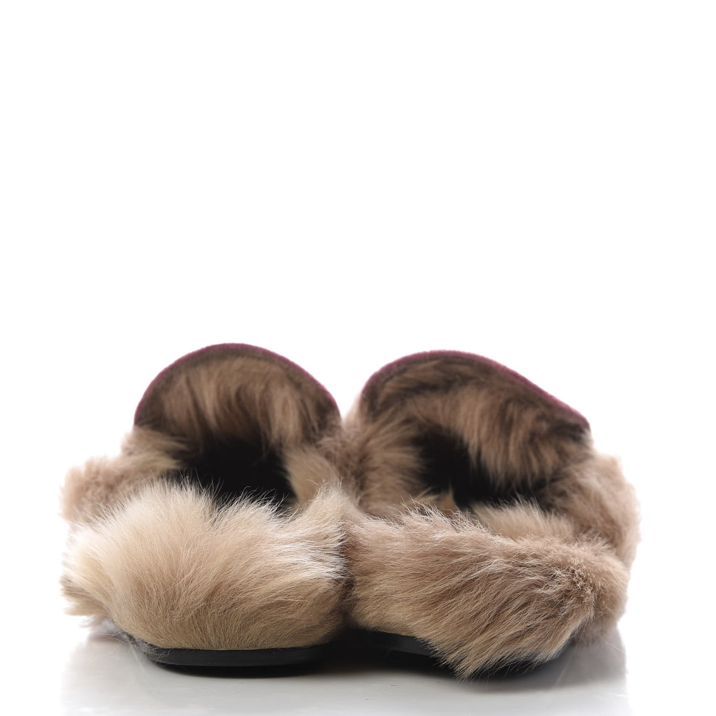 Velvet Fur Mens Princetown Slippers 6 Pink