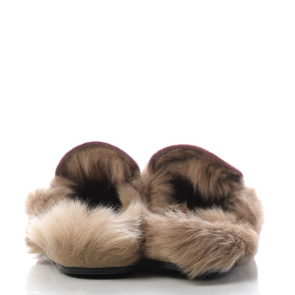 Gucci Velvet Fur Mens Princetown Slippers 6 Pink 6 of 8