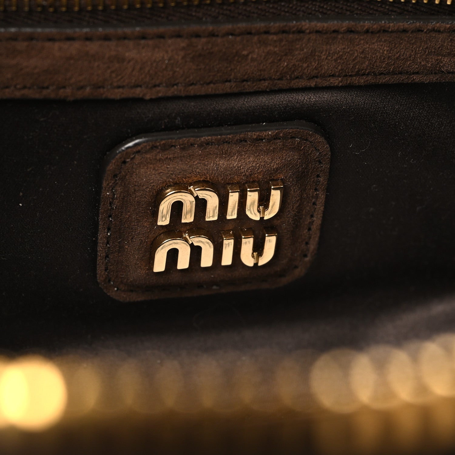 Miu Miu Suede Matelasse Large Arcadie Top Handle Bag Cocoa Brown