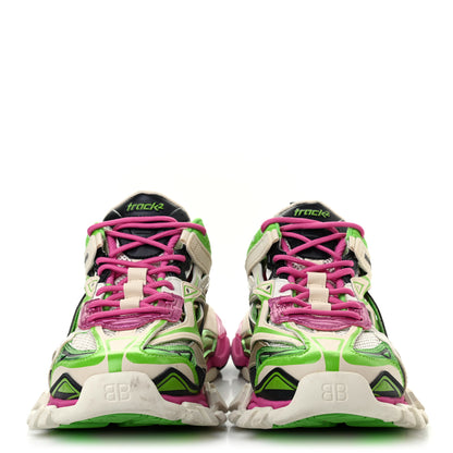 Balenciaga Rubber Mesh Bi-Color Mens Track.2 Open Sneakers 41 White Green Pink 2 of 10