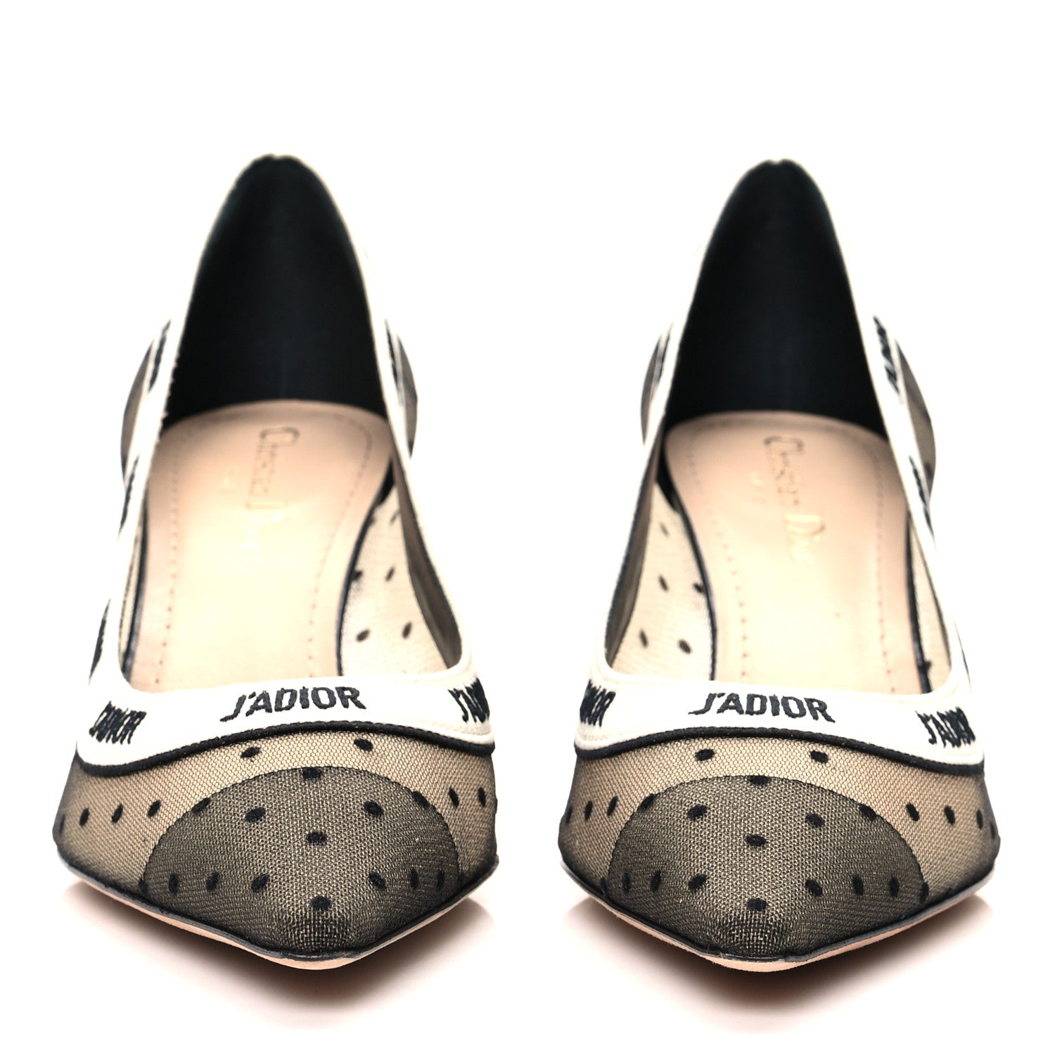 Christian Dior Plumetis Ribbon J'Adior 65mm Pumps 40 Black Nude 2 of 8