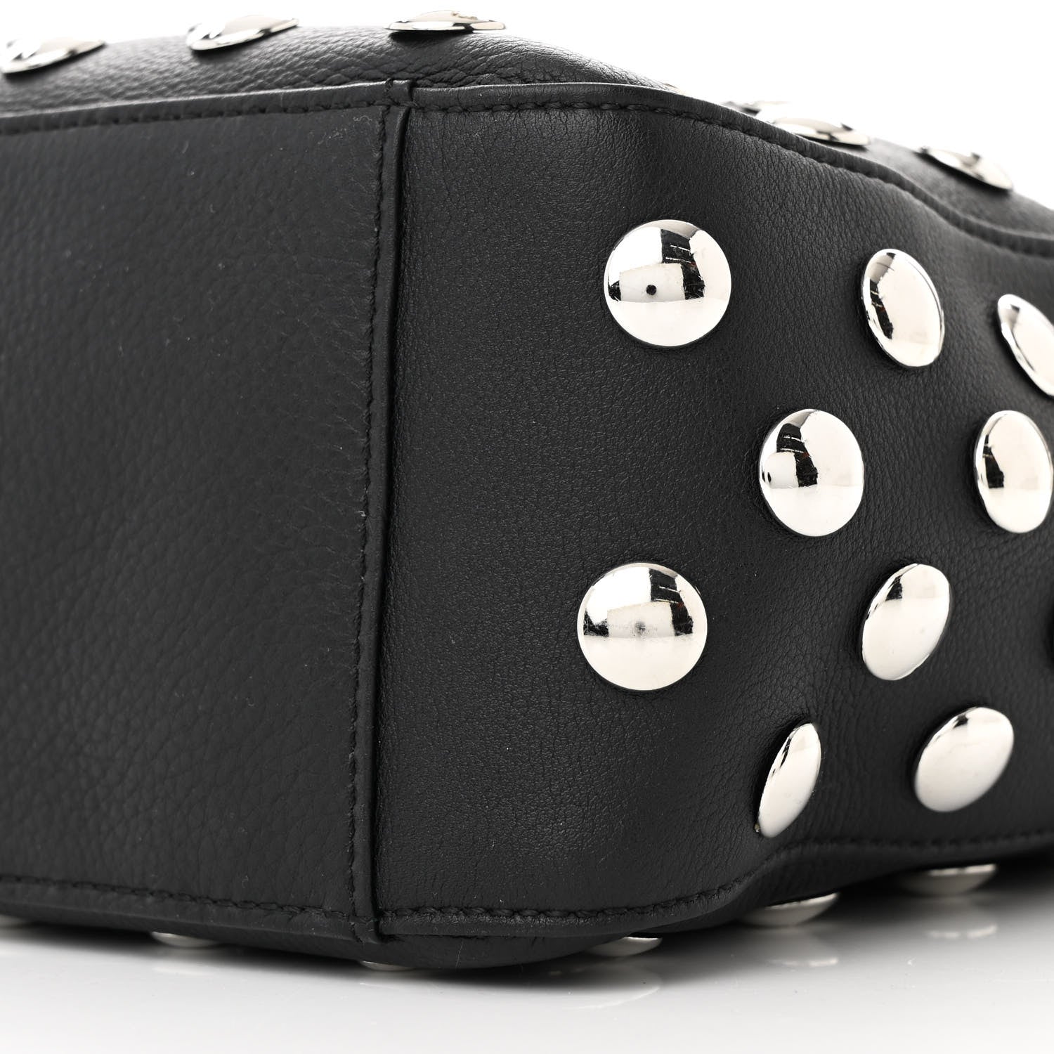 Khaite Pebbled Sport Calfskin Studded Elena Black 9 of 9