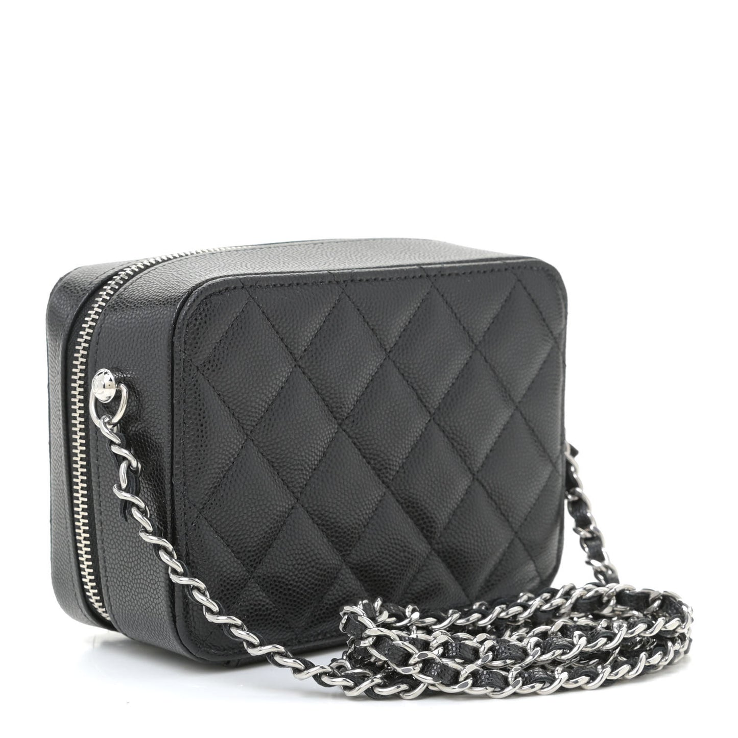Caviar Quilted Camera Bag Black