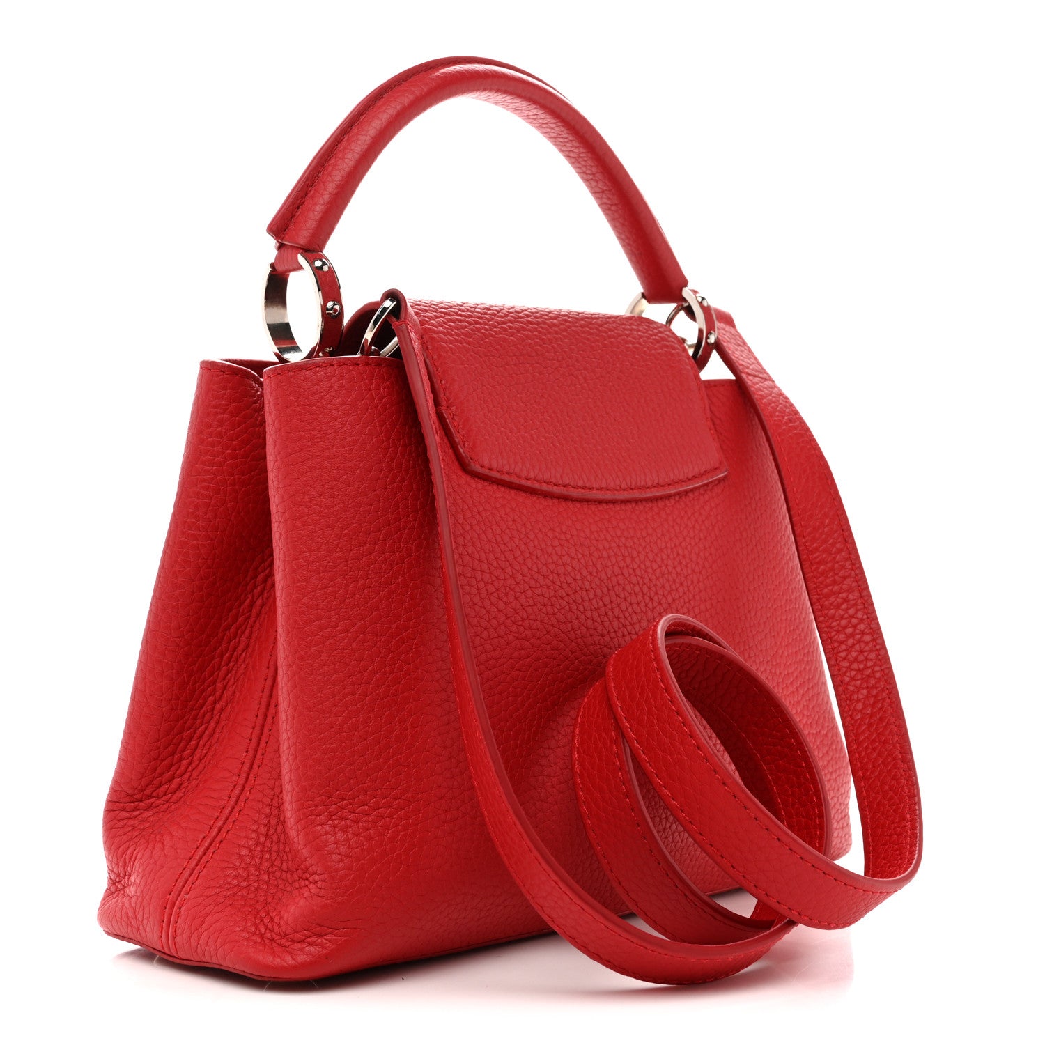Louis Vuitton Taurillon Capucines BB Scarlet Red 3 of 13