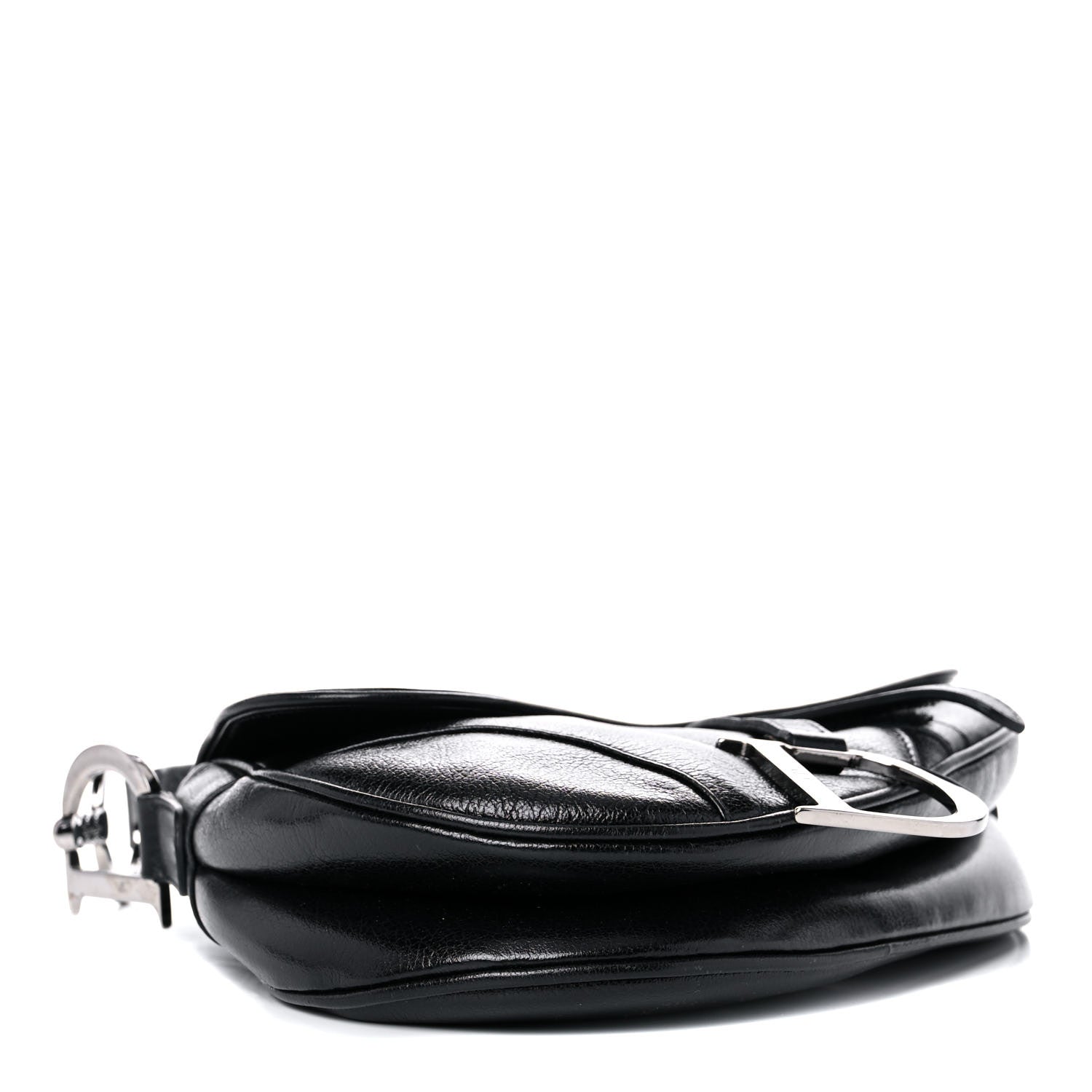 Christian Dior Calfskin Saddle Bag Black 4 of 12