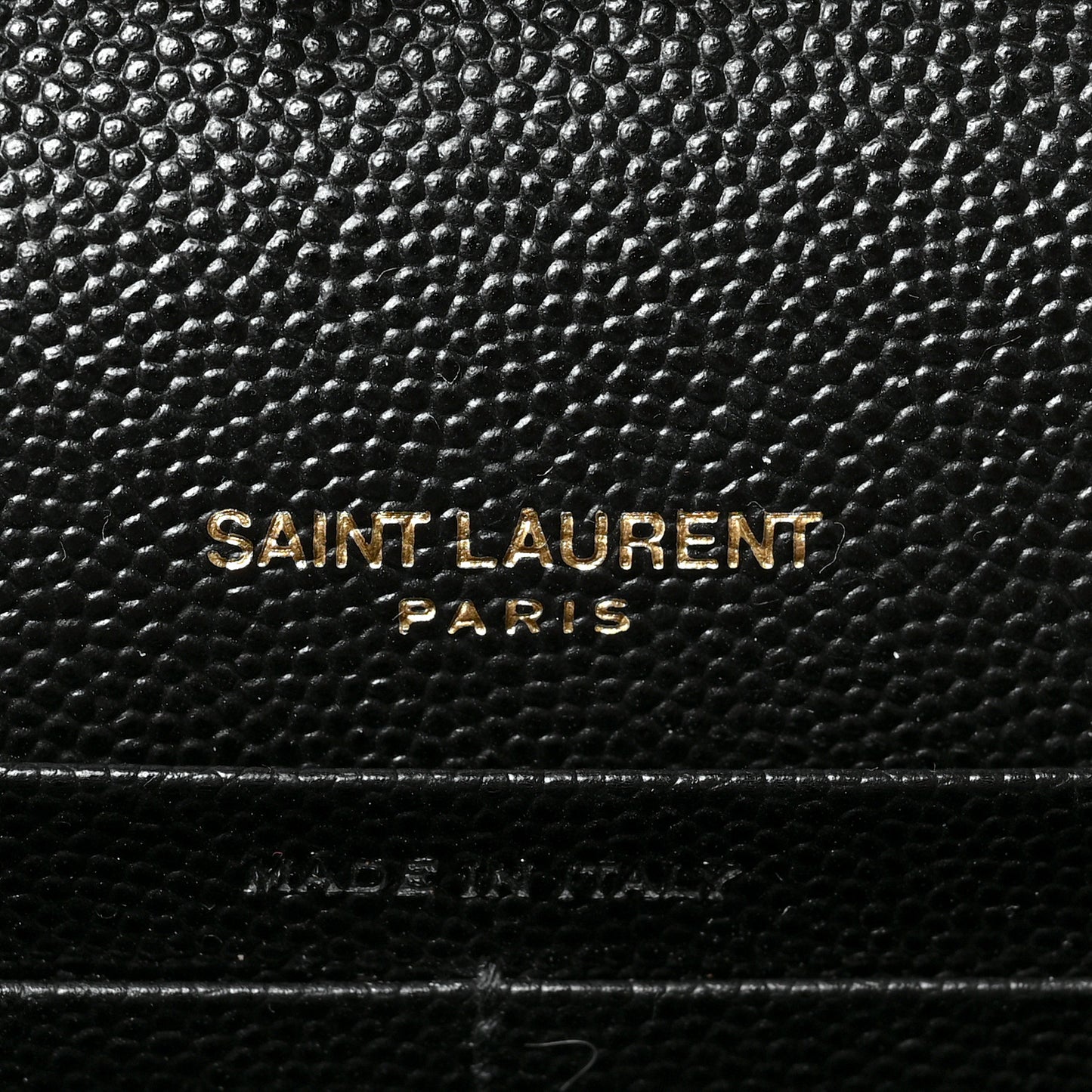 Grain De Poudre Matelasse Chevron Monogram Chain Wallet Black