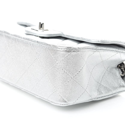 Chanel Metallic Lambskin Quilted Mini Rectangular Flap Silver 6 of 10