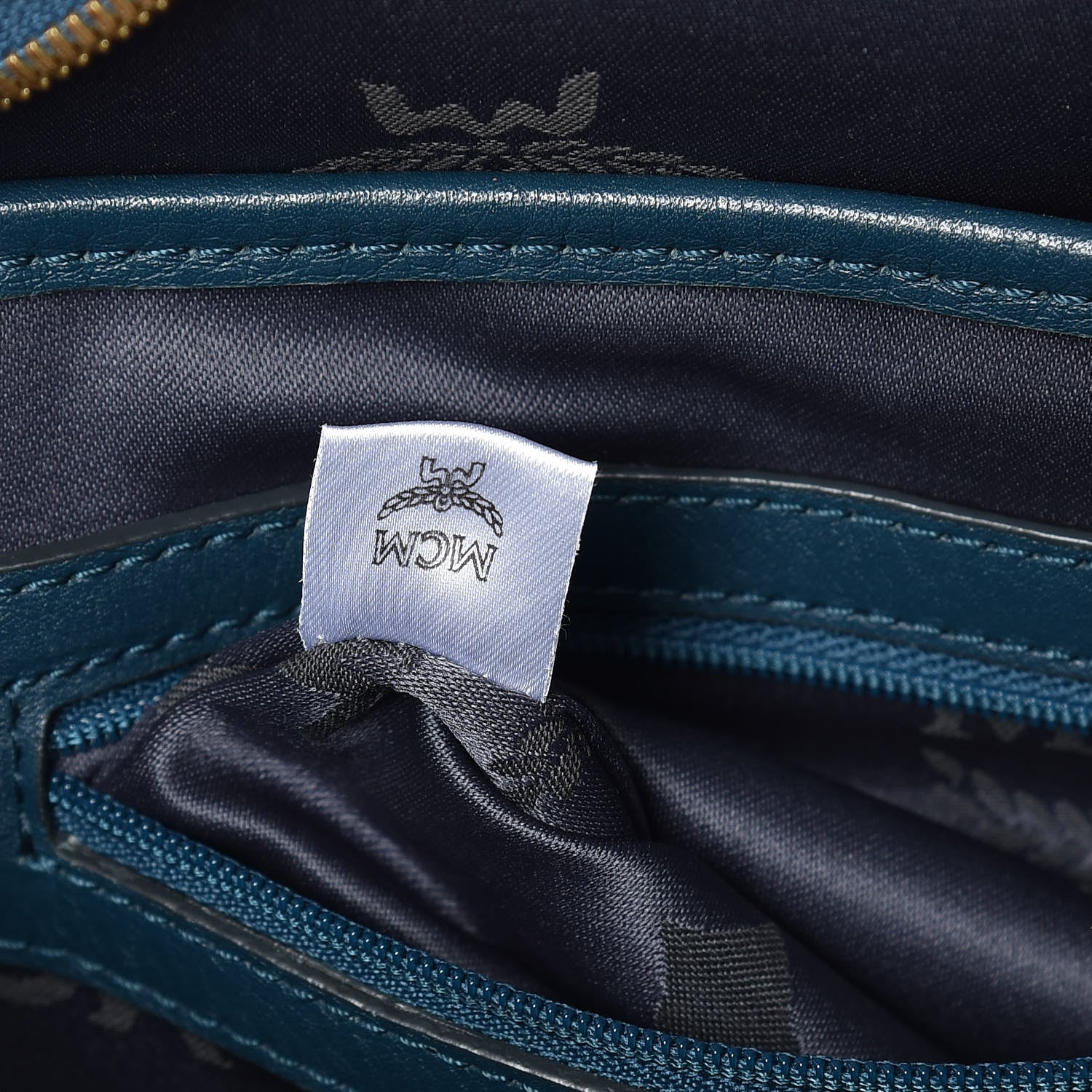 MCM Visetos Studded Small Stark M Backpack Teal 8 of 11