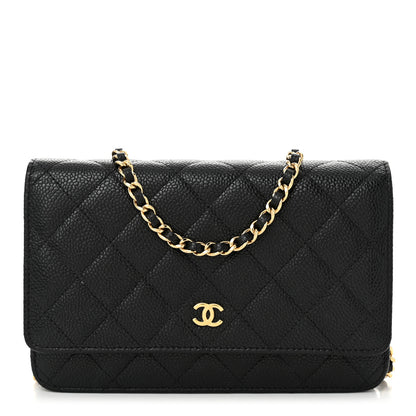Chanel Caviar Quilted Wallet on Chain WOC Black 1 of 11