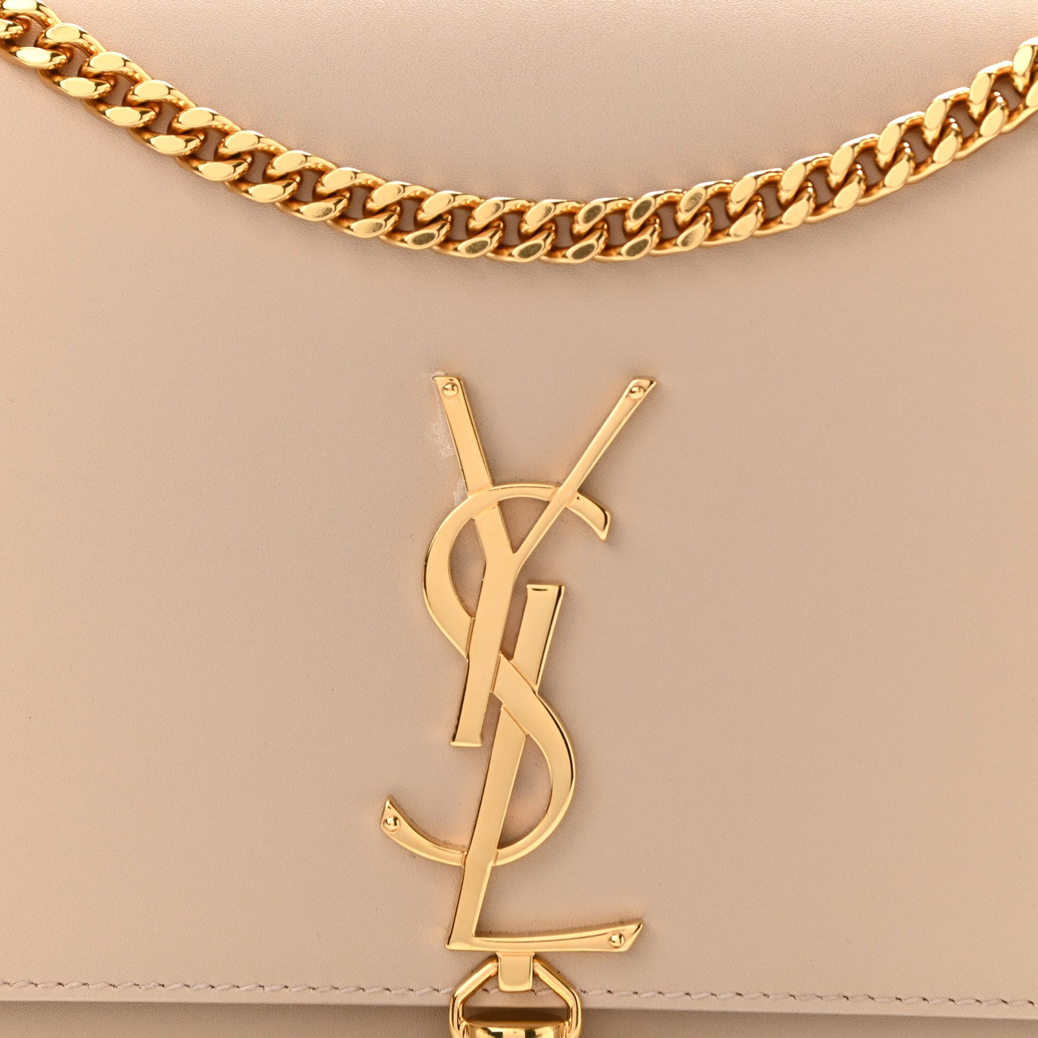 Saint Laurent Smooth Calfskin Medium Classic Monogram Kate Tassel Satchel Nude Powder 9 of 16