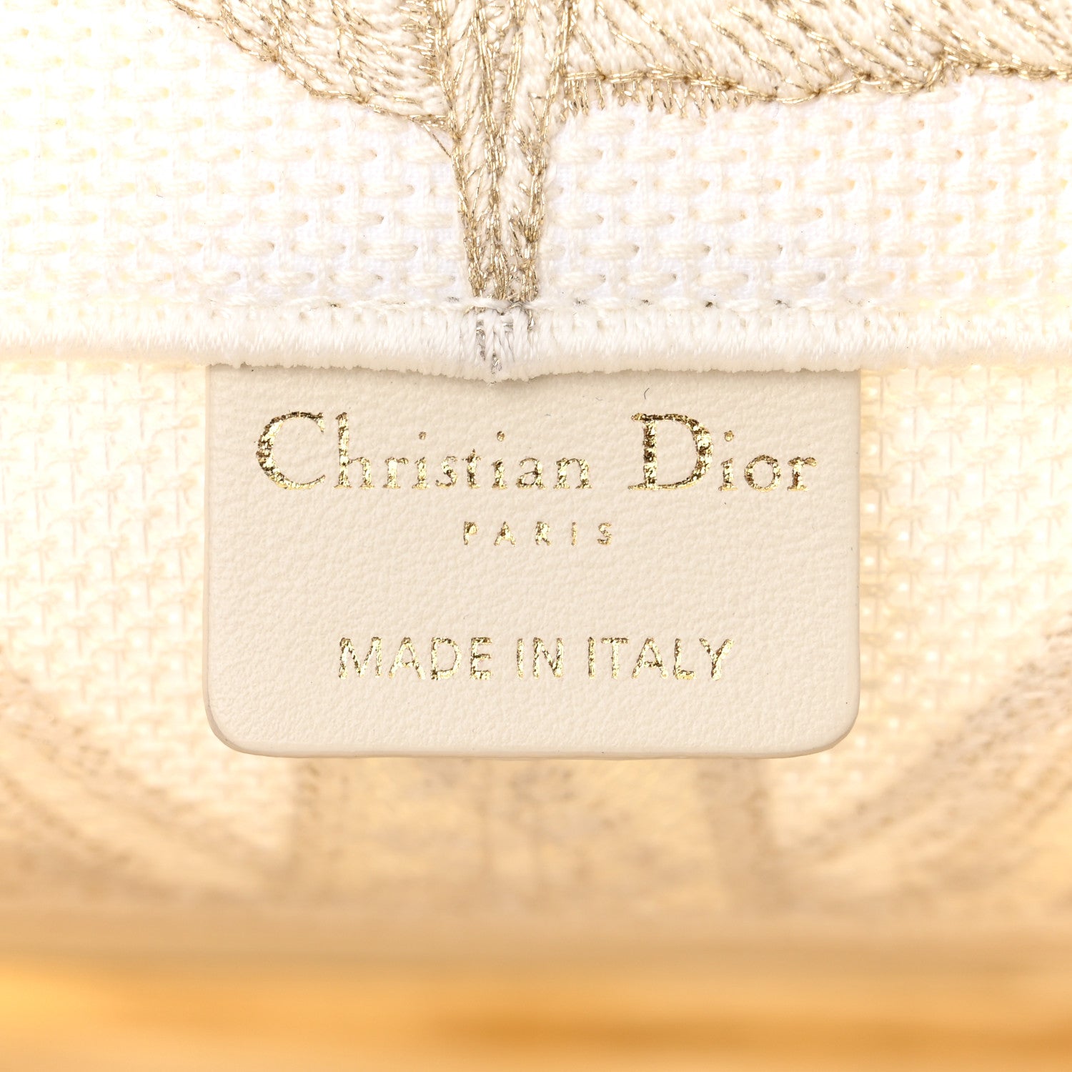 Christian Dior Canvas Embroidered Medium Rêve d'Infini Book Tote Gold 6 of 11