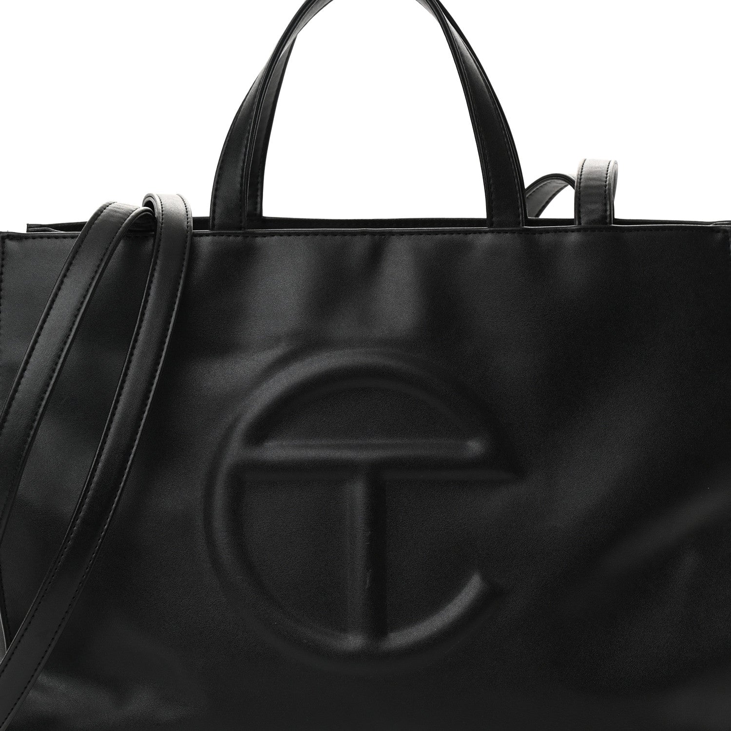 Telfar Vegan Leather Medium Shopping Bag Black 8 of 12