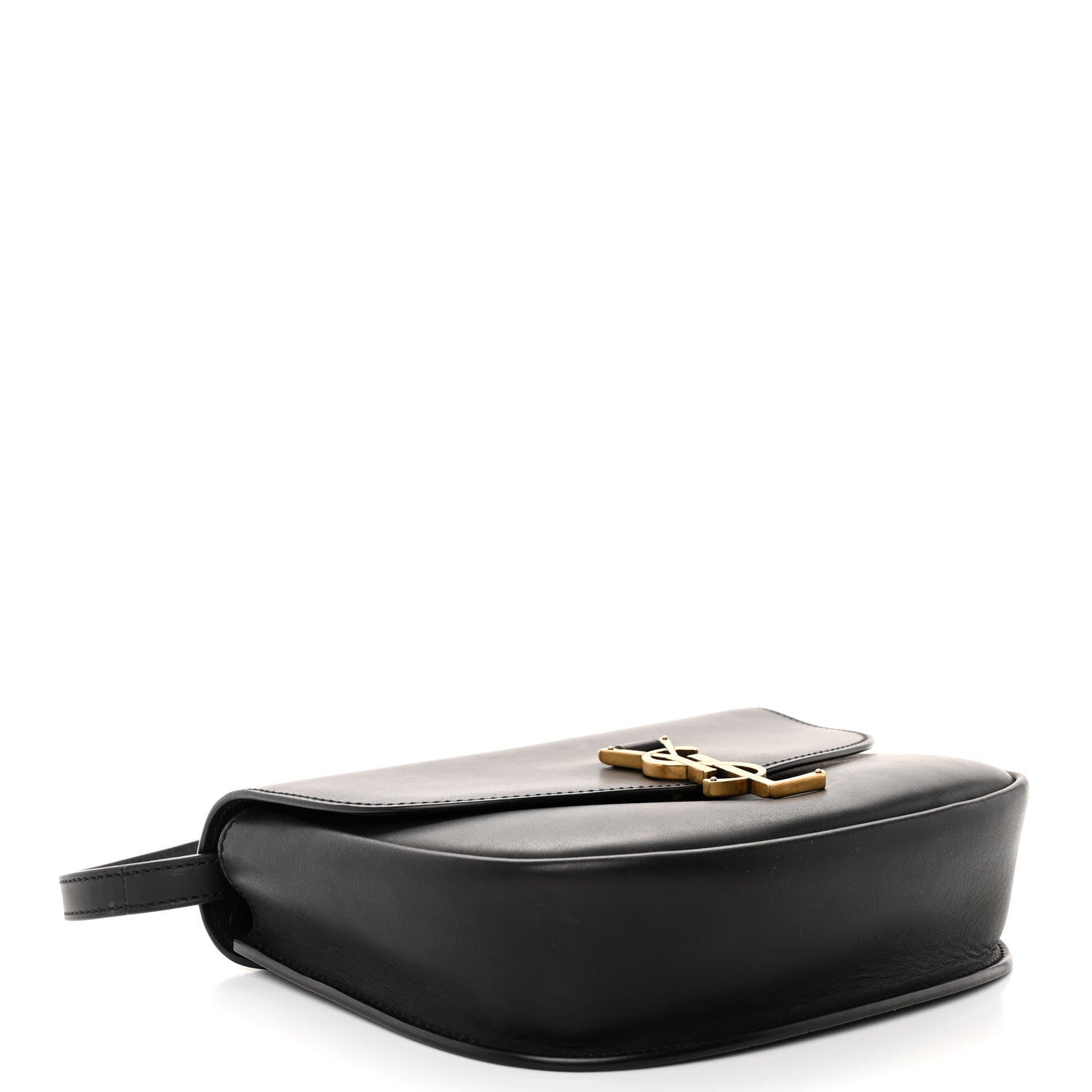 Saint Laurent Smooth Calfskin Monogram Medium Kaia Satchel Black 4 of 9