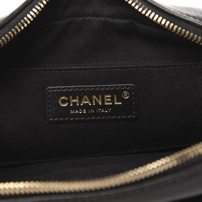 Chanel Calfskin Stitched Casual Trip Waist Bag Black 6 of 13