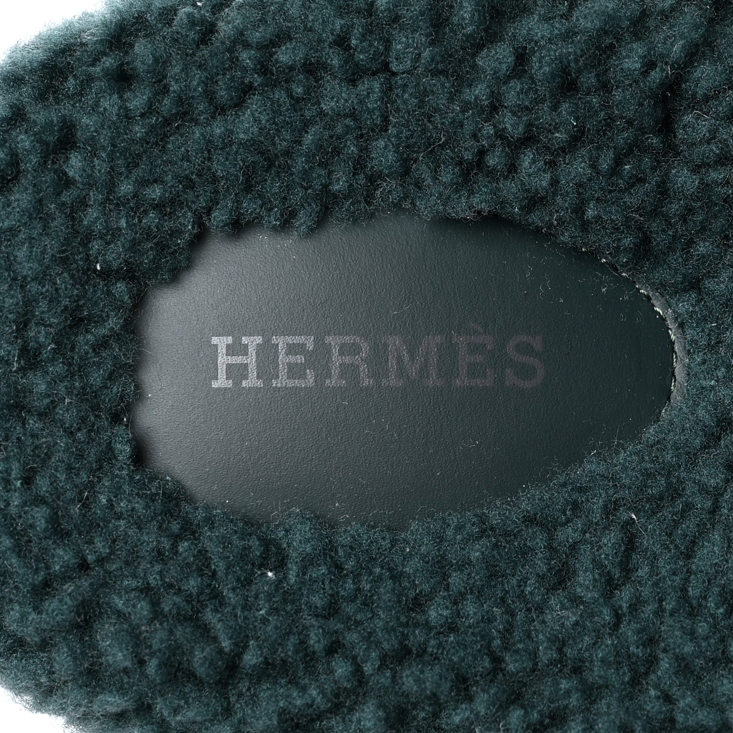 Hermes Woolskin Womens Chypre Sandals 38 Vert Anglais 7 of 8