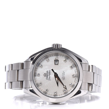 Omega Stainless Steel Diamond Mother of Pearl 34mm Seamaster Aqua Terra Co-Axial Chronometer Automatic Watch 231.10.34.20.55.001 3 of 7