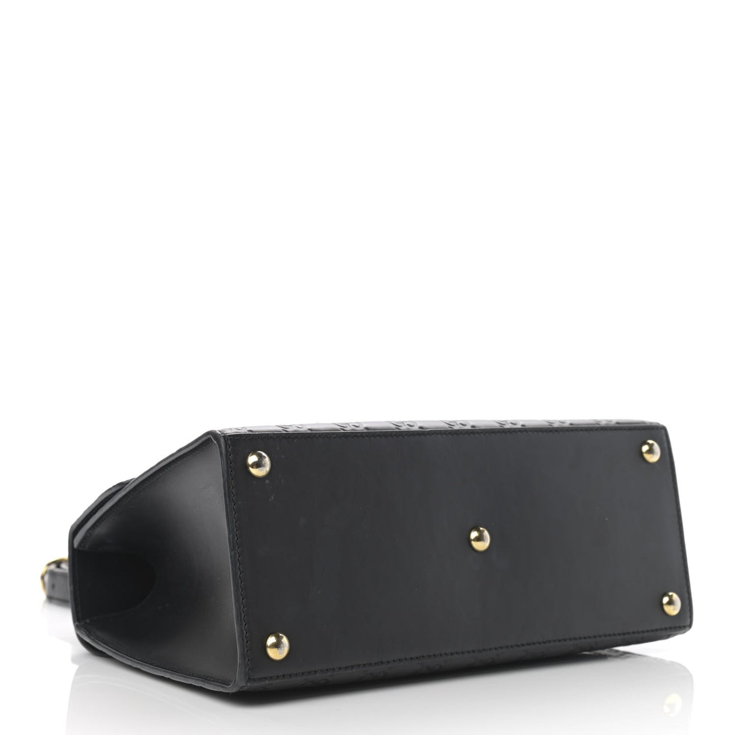Guccissima Signature Small Padlock Top Handle Bag Black