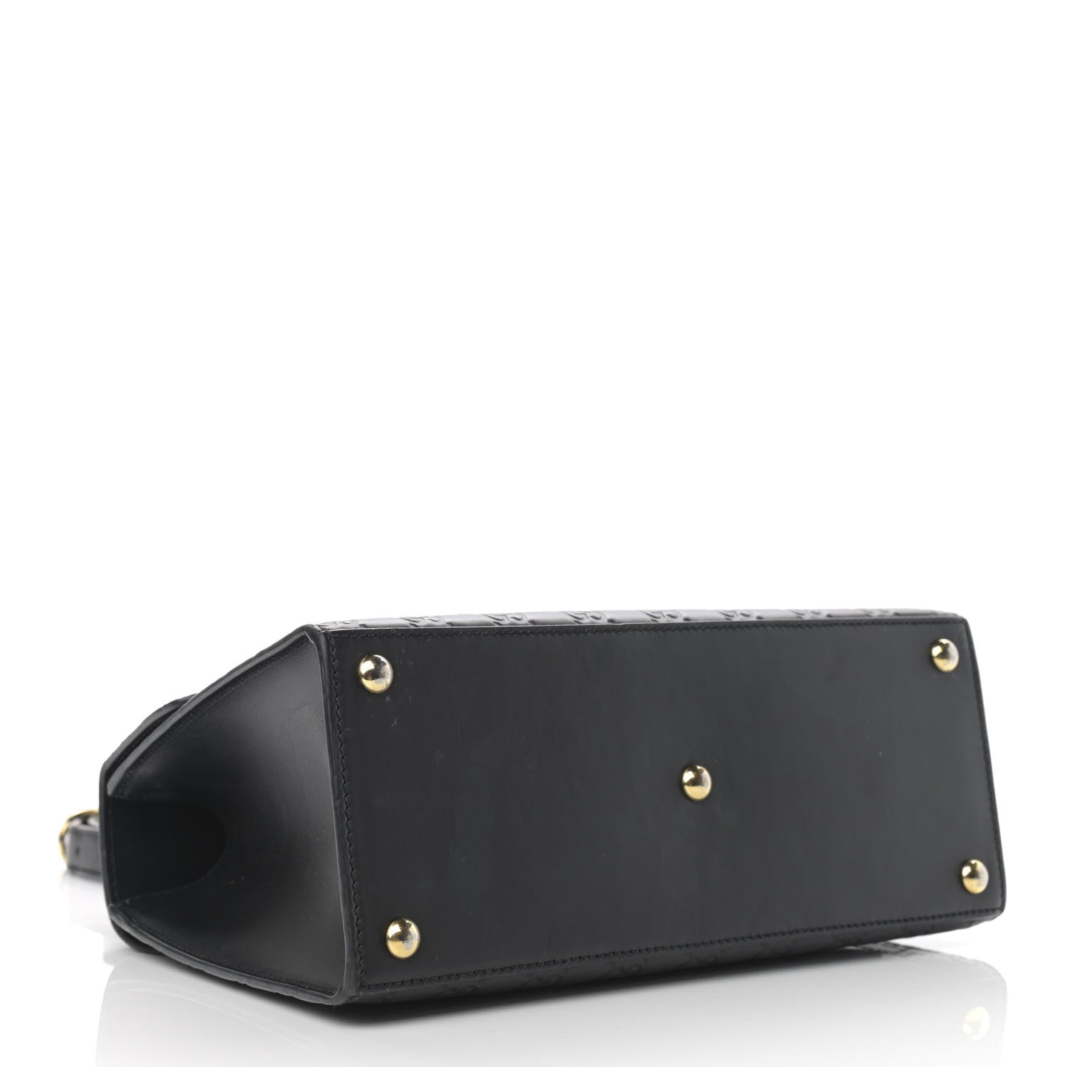 Gucci Guccissima Signature Small Padlock Top Handle Bag Black 4 of 16