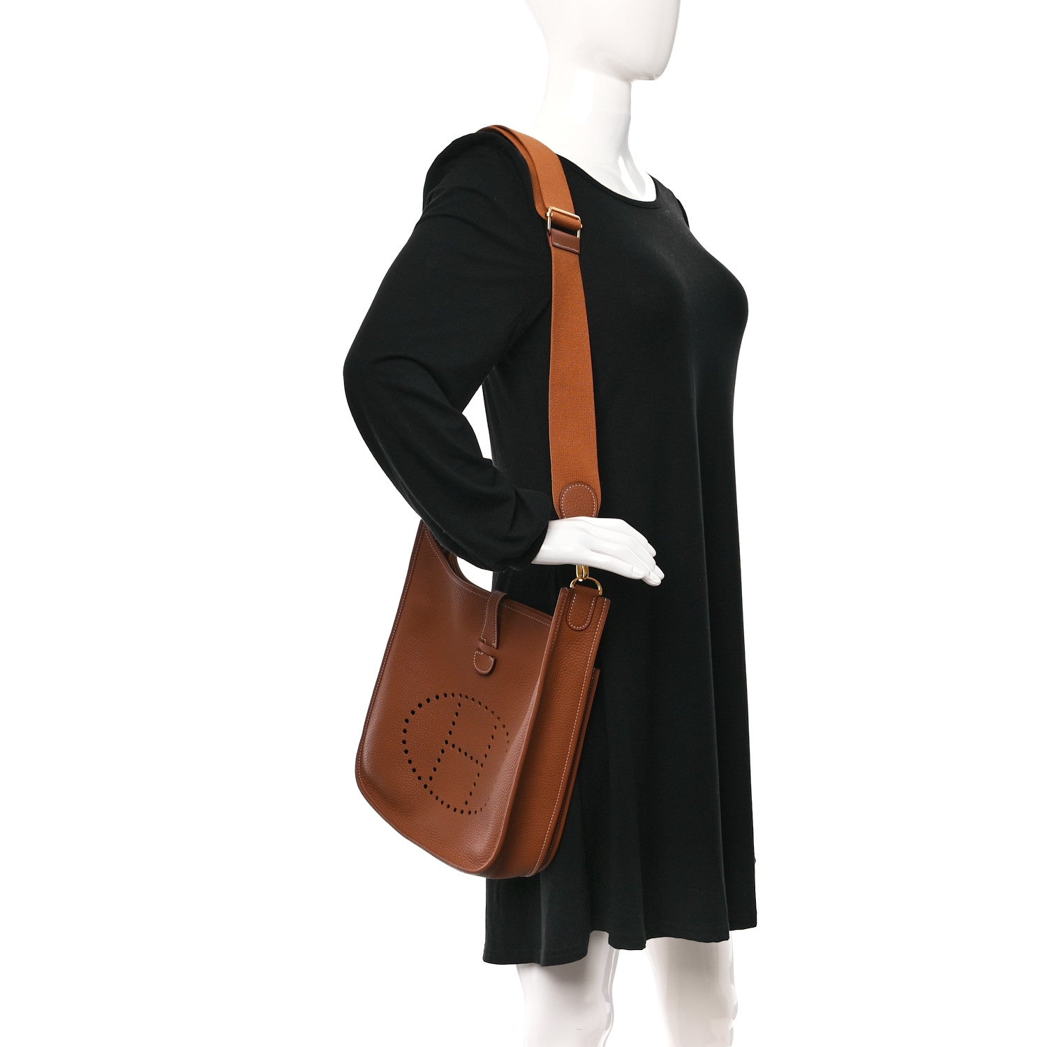 Hermes Taurillon Clemence Evelyne III PM Gold 2 of 9