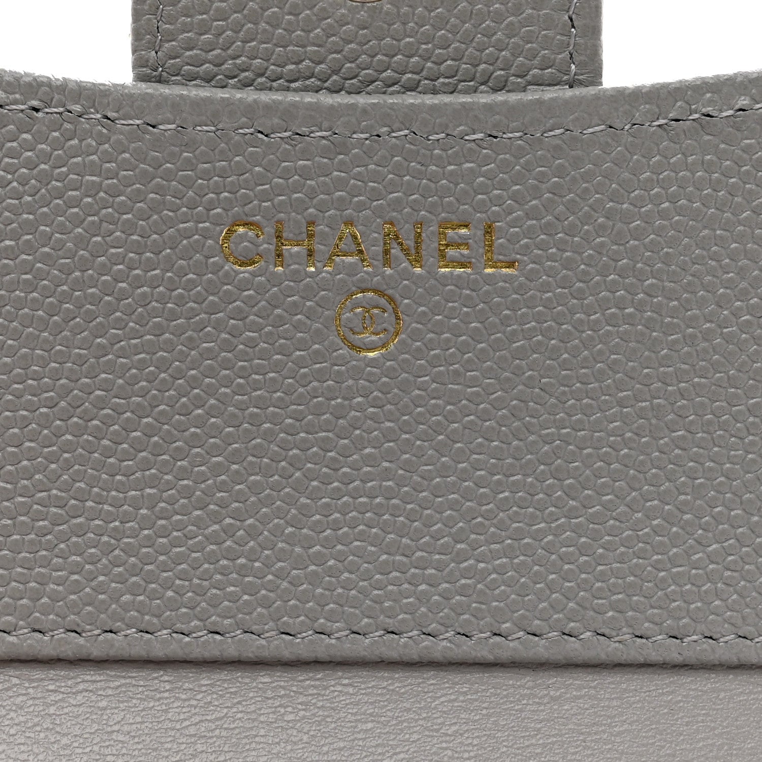 Chanel Caviar Quilted Compact Flap Wallet Grey 6 of 8