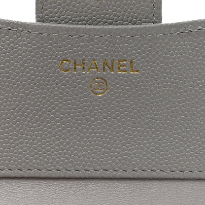 Chanel Caviar Quilted Compact Flap Wallet Grey 6 of 8