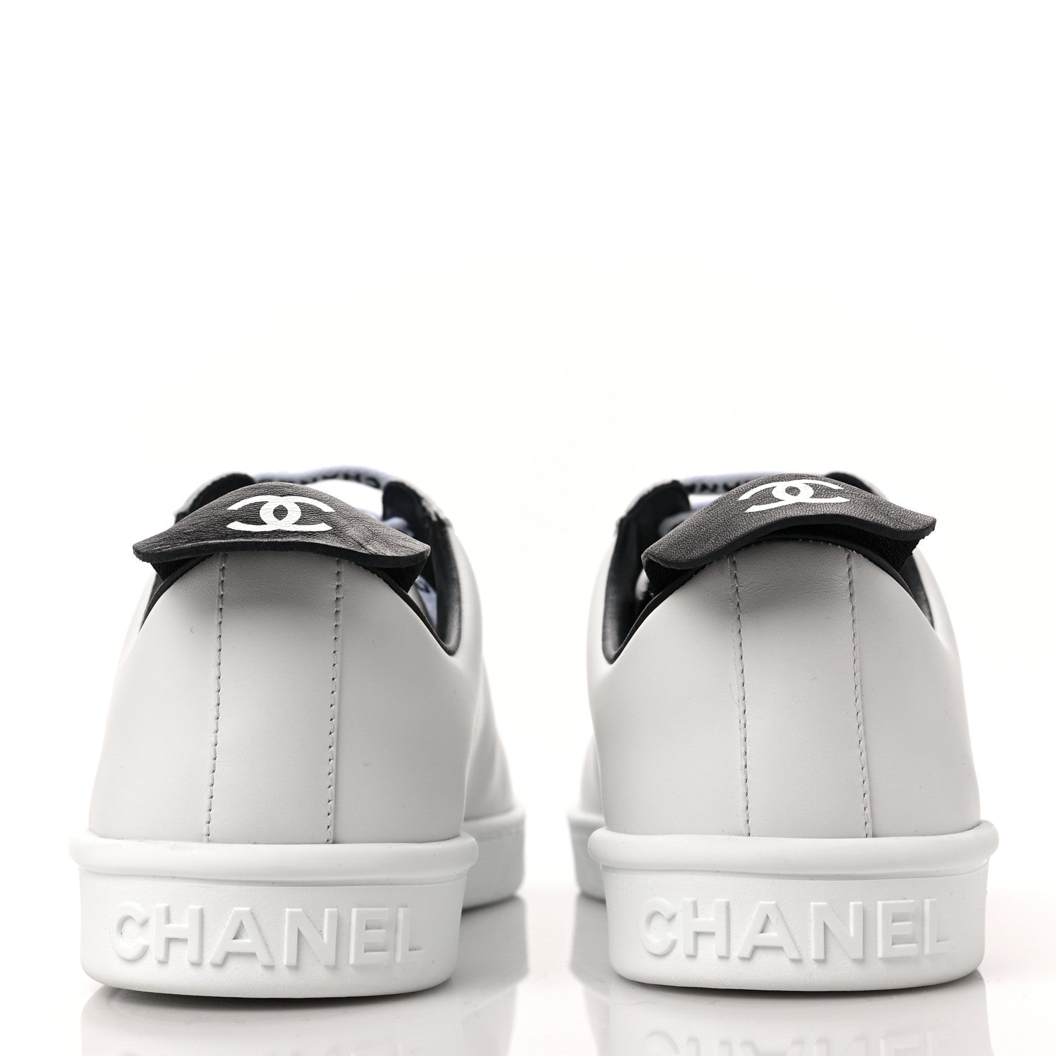 Chanel Calfskin CC Womens Sneakers 39 White 5 of 10
