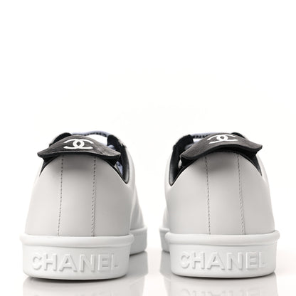 Chanel Calfskin CC Womens Sneakers 39 White 5 of 10