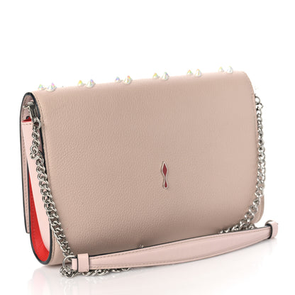 Christian Louboutin Calfskin Spikes Loubinthesky Paloma Clutch Ballerina 2 of 8