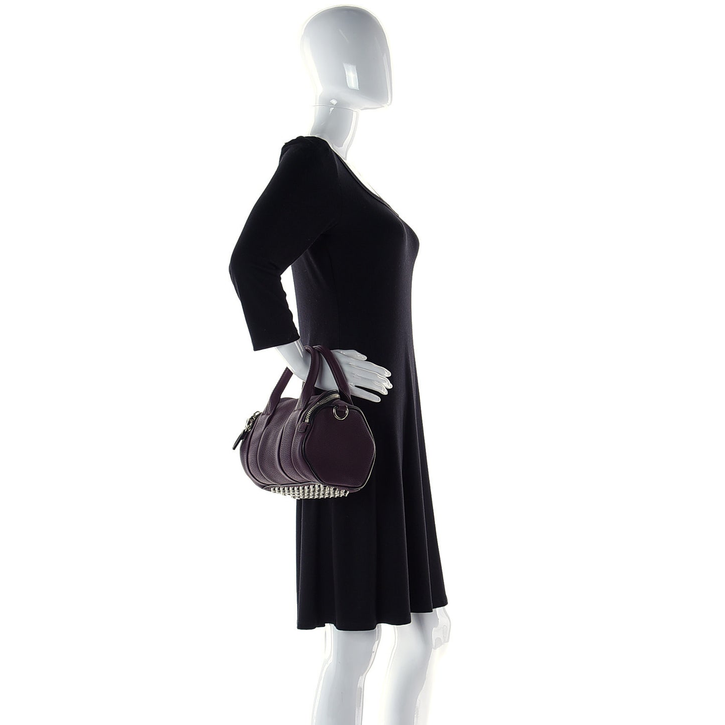 Pebbled Calfskin Mini Rockie Matte Oxblood