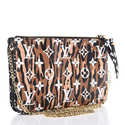 Louis Vuitton Monogram Giant Jungle Pochette Double Zip Black 3 of 10