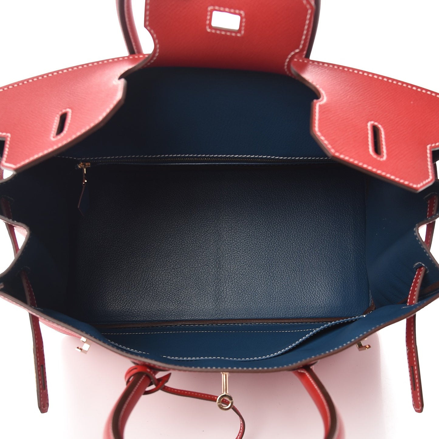 Epsom Candy Birkin 35 Rouge Casaque Bleu Thalassa