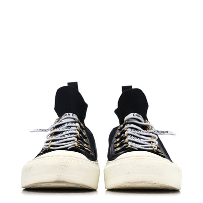 Christian Dior Technical Knit Calfskin Womens Walk'N'Dior High Top Sneakers 38.5 Black 2 of 4