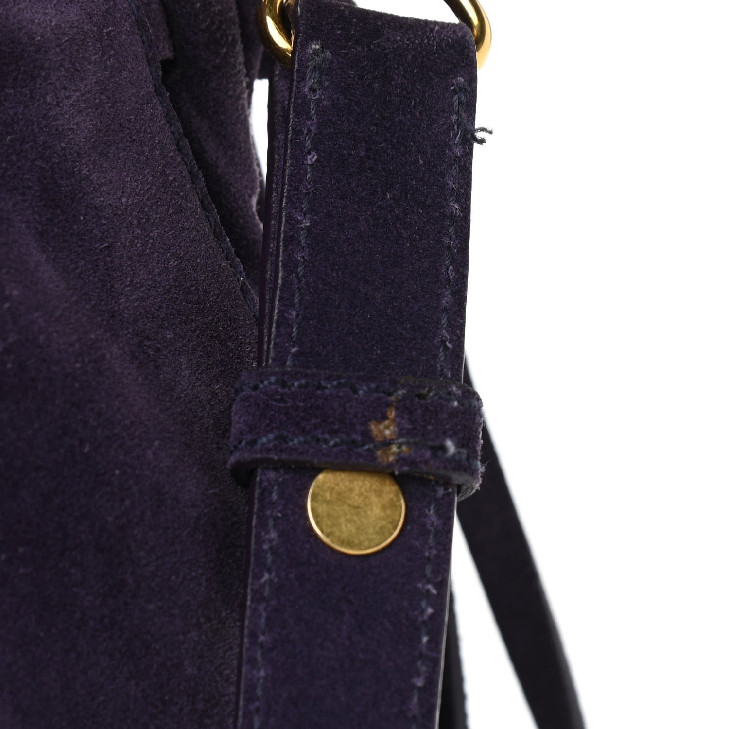 Miu Miu Suede Top Handle Satchel Purple 11 of 11