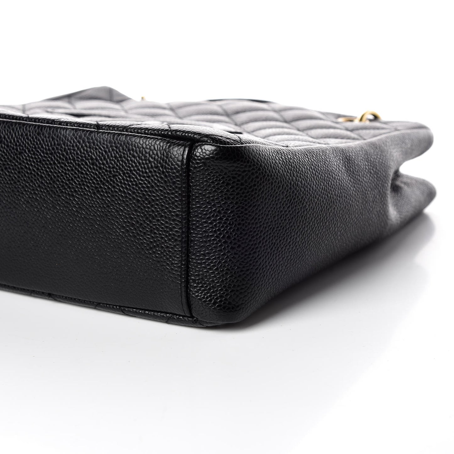 Caviar Quilted Petit Shopping Tote PST Black