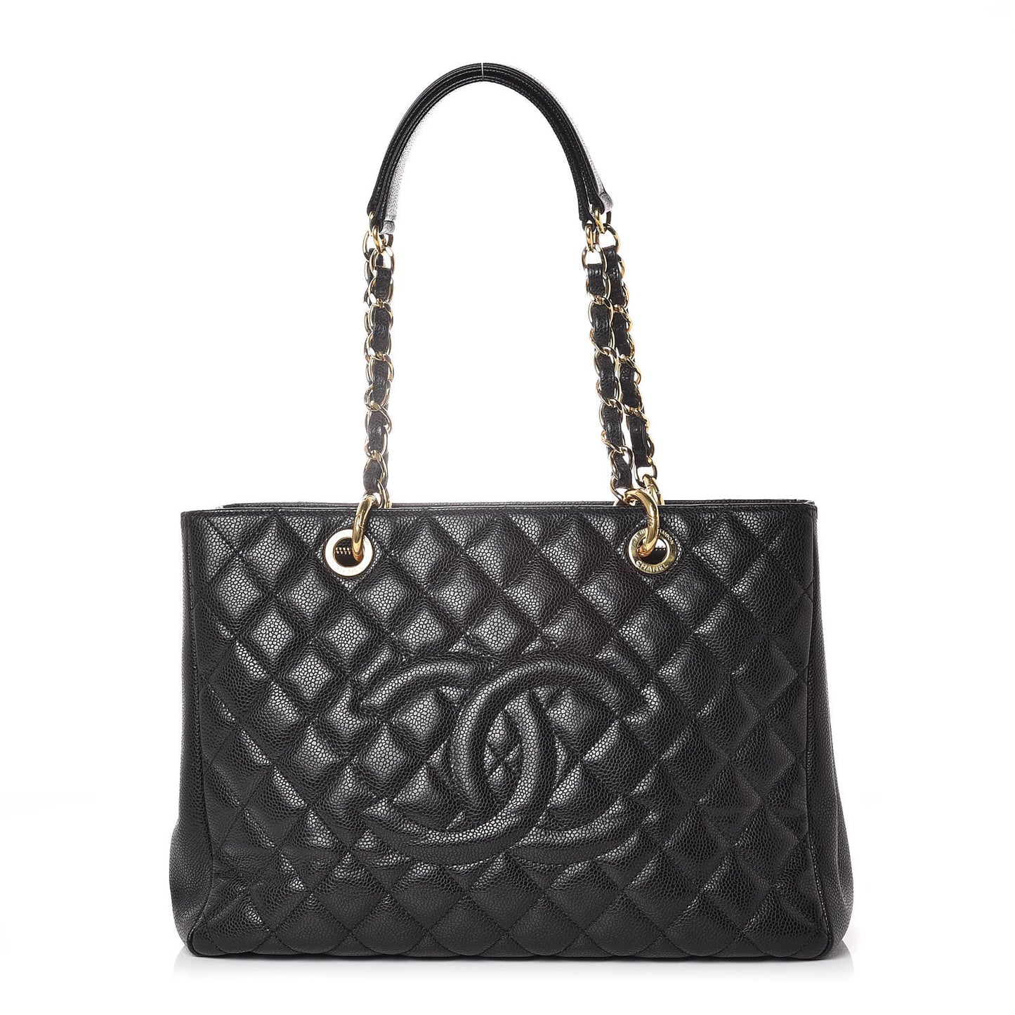 Caviar Quilted Grand Shopping Tote GST Black