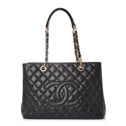 Chanel Caviar Quilted Grand Shopping Tote GST Black 1 of 10